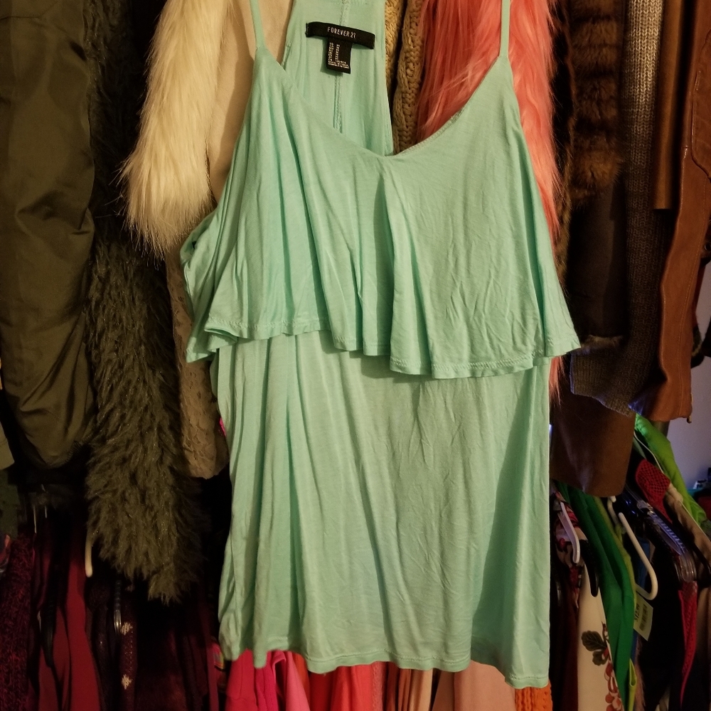 Mint green tank top
